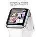 Apple Watch Series 4 Screen Protector 40mm Tempered Glass Screen Protector(2 -Pcs),Premium Surface Hardness Full Coverage Metal Frame Tempered Glass Screen Protector for Apple Watch 4/3/2/1