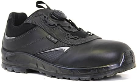 RUGGEDIM Men Safety Shoes With Toe Protection and Steel Lace | Light Duty, Anti-Static, Shock Absorbent Work Shoe | Slip Resistant &amp; Breathable &amp; Construction Footwear With Moisture Wicking Lining