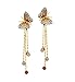 Gold Plated Dangle Earrings For Girls Gold Tone Butterfly Earring With Tassles -EGG044