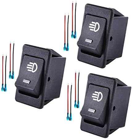 Kesoto 3ピースセット カーパーツ トグルスイッチ フォグライトスイッチ 車用 トラック Suv車 耐久性 B07q3rw27t 514円