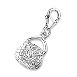 Crystal Handbag Sterling Silver Clip on Charm