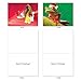 The Best Card Company - 10 Holiday Note Cards for Christmas - Festive Bulk Assortment, Boxed Notecards with Envelopes (4 x 5.12 Inch) - Yule Frogs M1754XS