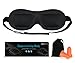 AMAZKER 3D Sleep, Eye Masks for Sleeping with Ear Plug and Carry Pouch Contoured Shape Ultra Lightweight and Comfortable Sleeping Mask for Travel, Nap, Shift Works, Black