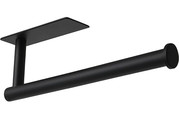theaoo Paper Towel Holder - Under Cabinet Paper Towel Holder for Kitchen, Adhesive Paper Towel Roll Rack for Bathroom Towel,