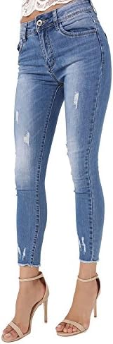 Simply Chic Outlet New Womens Ankle Grazer Skinny Denim Cropped Stretch Comfy Jeans Trouser