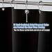 AmazerBath Plastic Shower Curtain, 72 x 84 Inches PEVA Shower Curtain with Heavy Duty Clear Stones and Grommet Holes, Waterproof Thick Bathroom Plastic Shower Curtains-Black