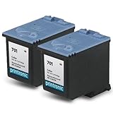 Printronic Remanufactured Ink Cartridge Replacement for HP 701 CC635A (2 Black)