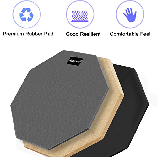 WeiMeet Drum Pad 12 Inches Drum Practice Pad Silent Drum Pad with 1 Pair Drum Sticks