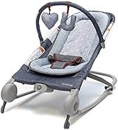 Summer 2-in-1 Bouncer & Rocker Duo (Heather Gray) Convenient and Portable Rocker and Bouncer for ...