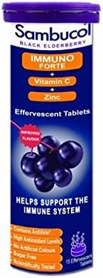 Sambucol Black Elderberry Liqu Immuno Forte Effervescent Tablets 15Tabs (2 Pack)