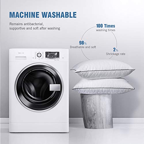 SENOSUR Bed Pillows for Sleeping 2 Pack, Standard Size Hotel Pillow, Down Alternative Pillows