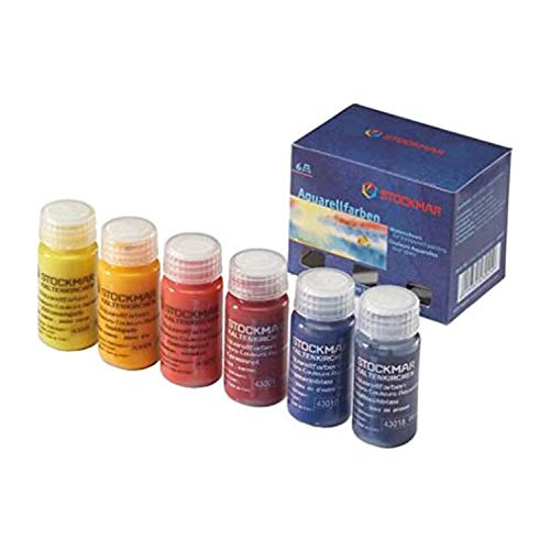 Stockmar Watercolor Paint- 6 Set, Washable Paint for Kids, Homeschoolers & Students, Waldorf Art Supplies (6 Bottles, 20 mL each)
