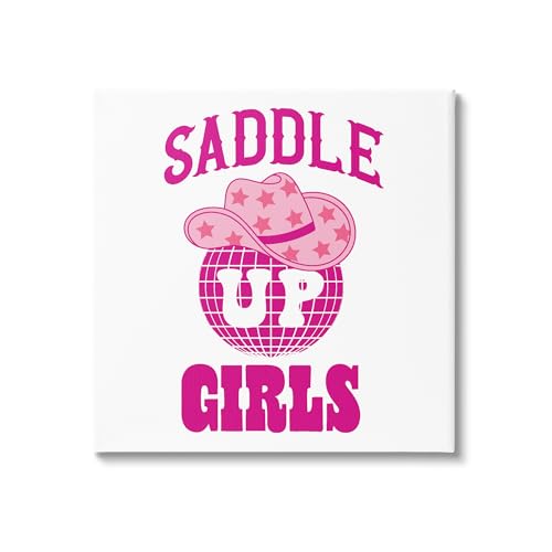 Stupell Industries Saddle Up Girls Phrase Canvas Wall Art by Emily Dumas