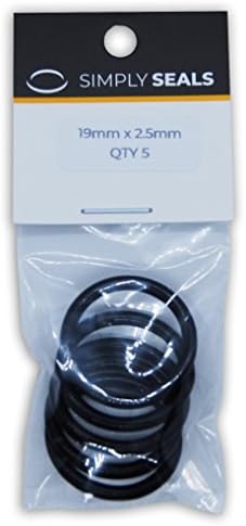 19mm x 2.5mm Metric Nitrile O-Rings - 70A Shore (Pack of 5)