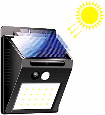 Yumato MB700 20 LED Solar Motion Sensor Light,Outdoor Weatherproof for Garden/Yard & Home (Random Colour)