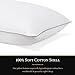 Beckham Hotel Collection Luxury White Down Feather Pillow (2-Pack) - Premium 100% Cotton Shell - King