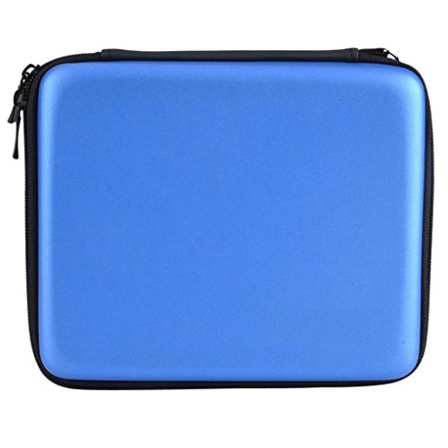 Coohole Colorful EVA Bag Carrying Case Cover Organizer 10 Game Cartridg For Nintendo 2DS (Blue)