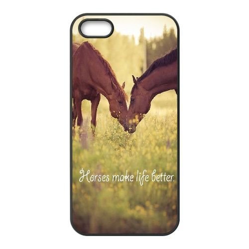 DIY Cover Case for iPhone 5,iPhone 5s w/ horse image at Hmh-xase (style 8)