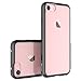 iPhone 7 Case, Bastex Soft Slim Fit Flexible Clear Transparent Rubber Back Cover Fused TPU Black Side Bumper Case for Apple iPhone 7