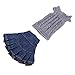 Fityle Knitted Sweater Tops Skirt Suit Clothes for 1/6 Blythe Licca OB Our Generation Dolls Winter Outfit Accessories Gray&Blue
