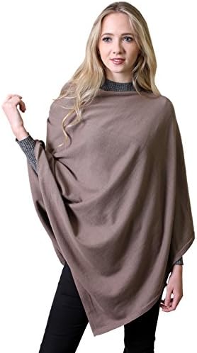 Women's 5-Way Knit Poncho Sweater Pullover Topper, 100% Organic Cotton Super Soft Lightweight All-Season