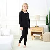 Thermal Underwear for Girls Long Johns with Fleece Lined Set Base Layer Thermals Underwear Set for Kids