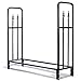 Goplus Firewood Log Rack Indoor Outdoor Fireplace Storage Holder Logs Heavy Duty Steel Wood Stacking Holder Kindling Wood Stove Accessories Tools Accessories (4 Feet)