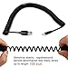 USB 2.0 Expansion Spring Coiled Cable 10-105 inch Type A Male to Mini B Standard Spiral Flexible Long USB Cord Extension Processors for Printers, Cameras, Mouse, Cell Phone