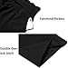 Freeprance Women's Pants Casual Trouser Paper Bag Pants Elastic Waist Slim Pockets XBK S Black