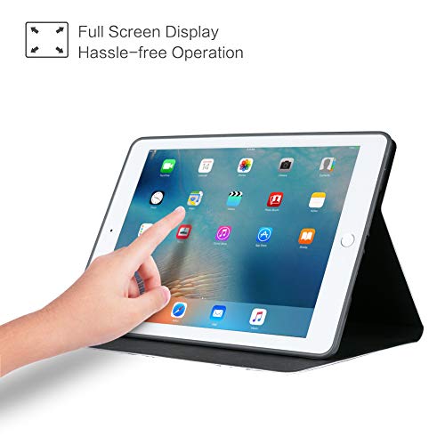 TeenGrow iPad 9.7 Inch Case 2018/2017, ipad Air 2,ipad Air case, Ultra Slim Lightweight PU Leather Folio Smart Cover, Soft TPU Protective Back Case with Auto Sleep/Wake (White Marble)