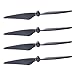 Mysterystone 2 Sets 8pcs Drone Propellers with Bonus Landing Gear Pads for MJX Bugs 3 Bugs3 Bug3 B3 Drocon Bugs Contixo F17 Force1 F100 Drones 2CW 2CCW Motor Blades Replacement Parts (Black)