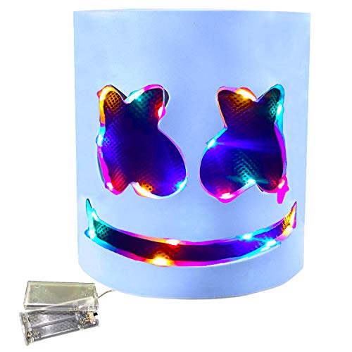 Fit Design DJ Mask Music Carnaval Helmets Full Head Masks Halloween Party Cosplay Costume Props Multicoloured LED Light Up DIY