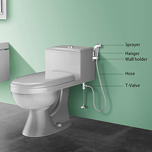 Hand Held Bidet Toilet Sprayer Kit Bathroom Cloth Diaper Washer Portable Shower Sprayer ...