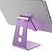 Skomet Aluminum Adjustable Multi-Angle Cell Phone Stand, Holder, Dock - for iPhone, Samsung, and Other Android Smartphone Devices - Clay Purple