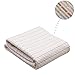 MBJERRY Infant Bamboo Fiber Waterproof Changing Pad - Natural Organic Cotton Mattress Pad Cover - Reusable Portable Changing Mat for Home and Travel (11.8 x 17.7 Inch, Brown & Green & White Stripes)