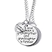 Blerameng Christmas Mother's Day Gift The Love Between a Grandmother and Granddaughter is Forever and I Love You Forever Thanksgiving Pendant Necklace