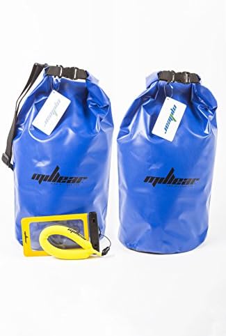Millear Drybag Multipack Bundle for Kayaking with Waterproof Phone Case Camera Strap | Blue 2 Pack | 20 litres