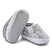 Voberry Baby Boy Girls Sequin Crib Shoes Toddler Soft Sole Anti-slip Outdoor Sneakers (0~6 Month, Silver)