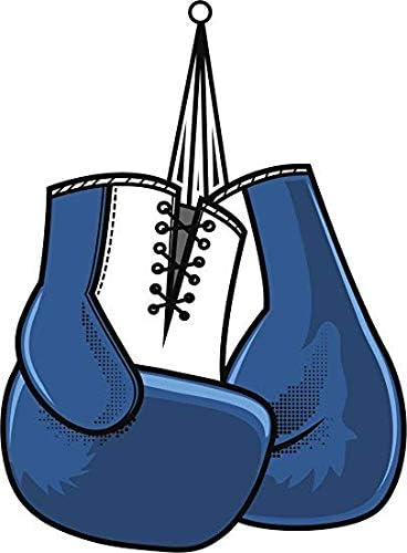 Amazon Com Ew Designs Simple Blue Boxing Gloves Cartoon Vinyl Decal Bumper Sticker 4 Tall Kitchen Dining