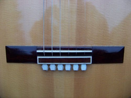 Diamond BridgeBeads for Classical Guitar & Nylon String Guitar - Ivory StringTies