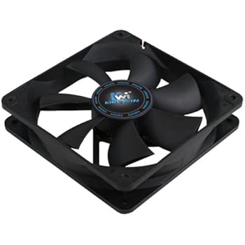 Kingwin 120mm CF-012LB Silent Fan, For Computer Cases, CPU Coolers, Long Life Bearing, Quiet Efficient Cooling, and Provide Excellent Ventilation for PC Cases-[Black]