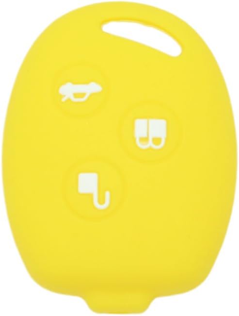 BROVACS Silicone Cover Protector Case Holder Skin Jacket Compatible with FORD 3 Button Remote Key Fob CV2707 Yellow