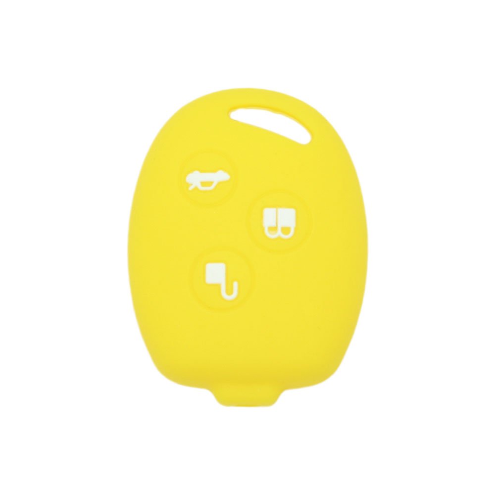 BROVACS Silicone Cover Protector Case Holder Skin Jacket Compatible with FORD 3 Button Remote Key Fob CV2707 Yellow