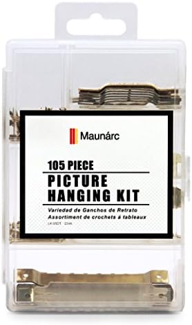 Picture Hanging Kit, 105 Sawtooth Hangers in Assorted Sizes, Includes Hooks and Nails, Great For Hanging Photos, Artwork, Frames, Clocks, Mirrors by BMTools