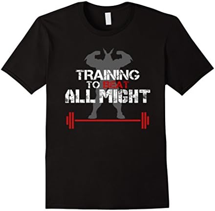 Mens TRAINING TO BEAT ALL MIGHT Tshirt 3XL Black