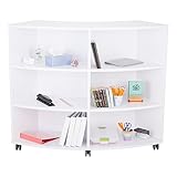 Learniture Curved Mobile Shelving/Bookcase, Six