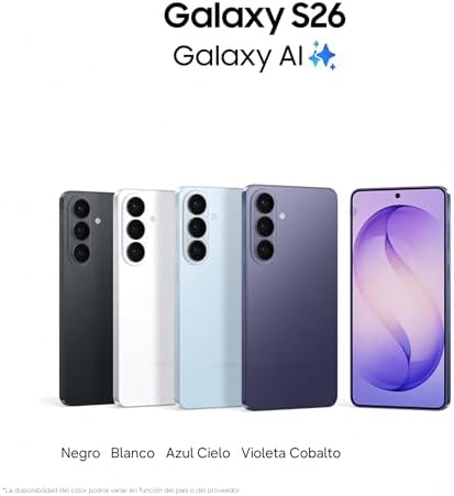 Galaxy S26, 256GB, Teléfono Móvil con Galaxy AI, Cámara 50MP, 12GB RAM, Batería 4300mAh, Garantía del Fabricante 3 Años + 1 Año Extra, Color Azul Cielo (Versión Española)