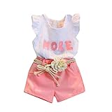 G-real Toddler Baby Girls Kid Letter Ruffle Tops
