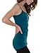 Caramel Cantina 4 Pack Juniors Long Length Basic Cami (Large, Grey/Burg/Navy/Teal)