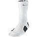 Nike Men's Elite Cushioned Crew Socks Large (shoe size 8-12) (White)